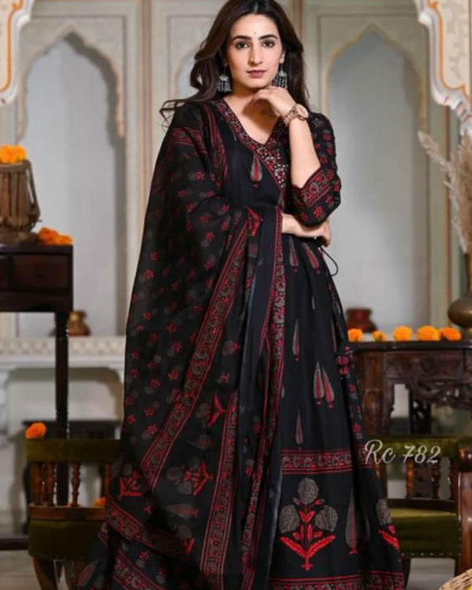 3pcs cotton Anarkali